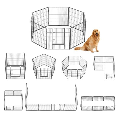 Feandrea ペットサークル 大型犬用 中型犬用 ペットフェンス 折り畳み